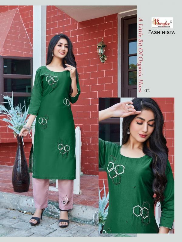 Smylee Fashionista Designer Silk Kurti With Bottom 